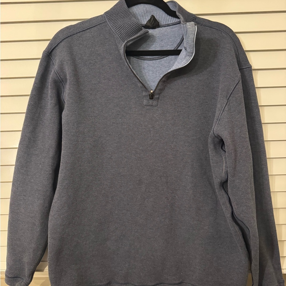 Age of Wisdom Men's Charcoal Zip-Up Sweater 100% Cotton